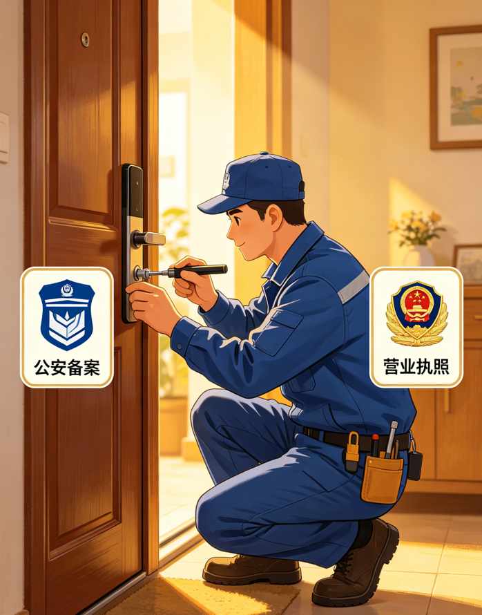 黄松峪深夜开锁双人上门_公安备案24小时开锁公司 110联动